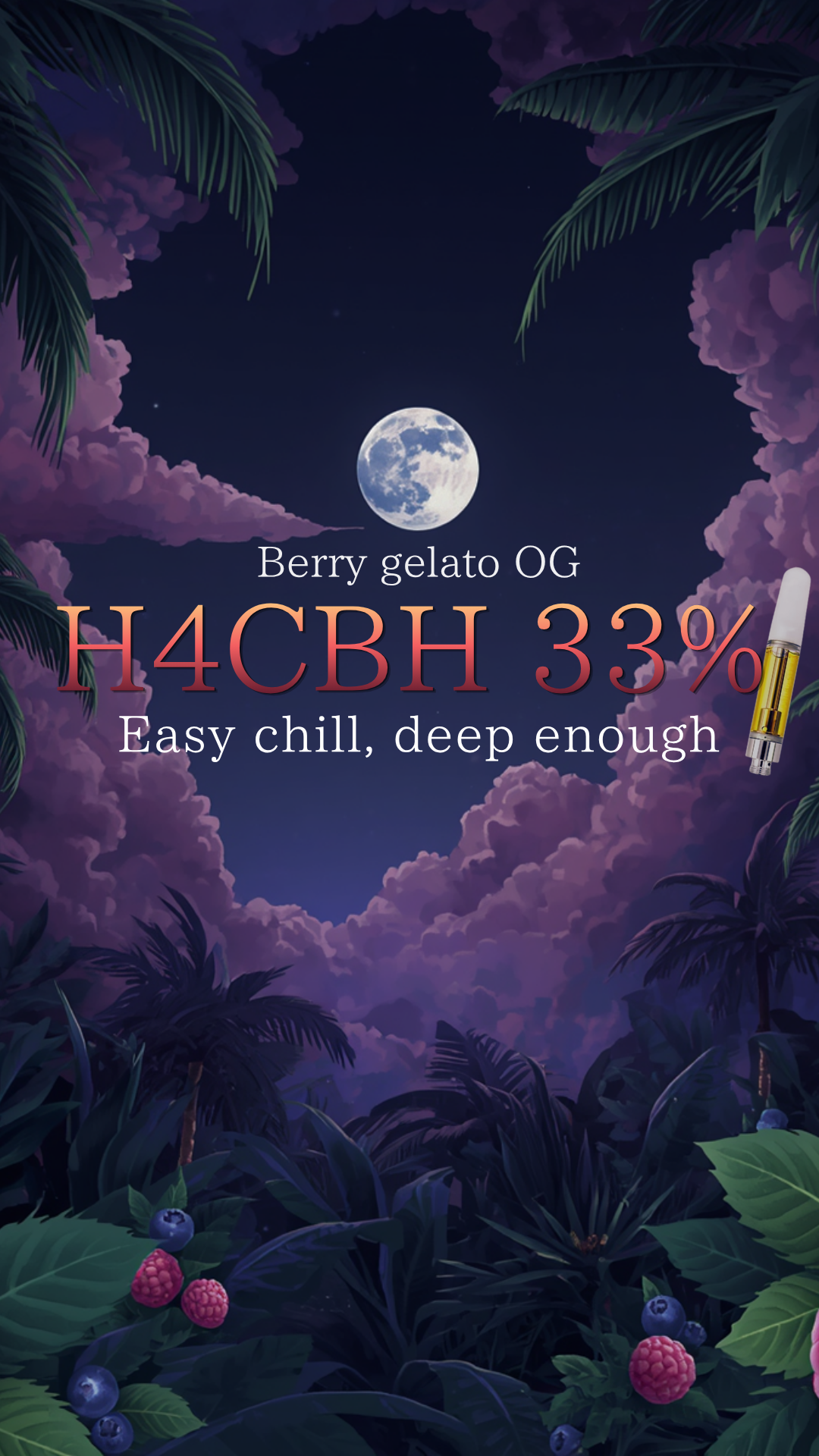 H4CBH33% liquid 1ml【Berry Gelato OG】
